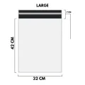 WHITE Shipping Bag Poly Mailer Flyers Upto 500 Bags [32cm x 42cm+7cm - LARGE] Courier Bags With Self-Seal Adhesive Strip Storage Daraz Bags Plastic Poly Envelope Mailer Bag Postal Safe Mailing Bags - 10 Bags, 25 Bags, 100 Bags, 500 Bags Available. 