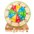 MuXiaRe Montessori Math Multiplication Board Wooden Toy Multiplication Turntable Teaching Aids Early Education Learning Math Toy for Kid. 