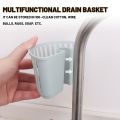 Kitchen Cutlery Drainge Drying Shelf Multifunction Toiletry Makeup Box Strong Bearing Organizer Removable Faucet Item Rack Snap-on Sink Storage Basket. 