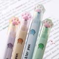 6 Pcs Cat Highlighter Marker Cute Cat Paw Pastel Highlighter Marker Pens for Students Girls Women School Office Supplies (Cat Paw-White). 