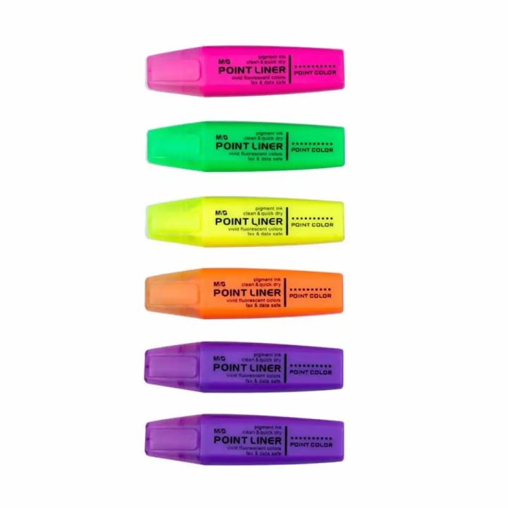 M&G Highlighter 4mm angled tip and wide. Rhomboid shaped