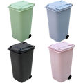 Mini Desktop Trash Can Plastic Waste Bins With Lid Household Clean Trash Desk DIANGUI. 