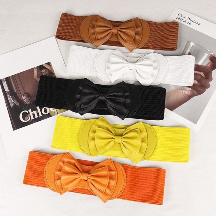 Fashion%20Bow%20Decoration%20Waist%20Belts%20Waist%20Strap%20Elastic%20Belts%20Stretch%20Waistband%20-%20Image%204