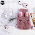 ✌  Cute Rabbit Hot Water Bottle Bag For Girls Plush Shoulder Hand Warmer Heat Pack Warm Belly Instant Hot Pack Winter Heating Pad. 
