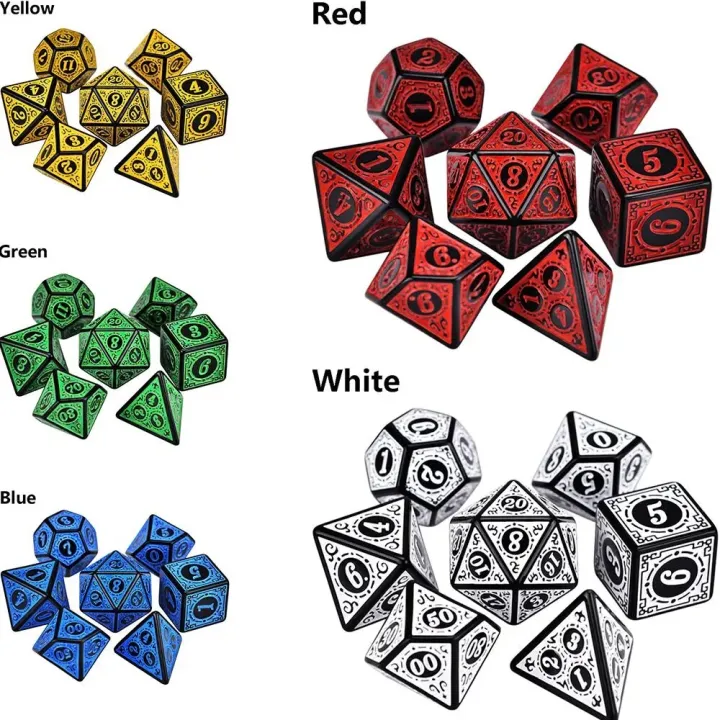 7Pcs/Set%20DND%20Dice%20D4~D20%20Multi%20Sides%20Polyhedral%20Edge%20for%20Dungeon%20and%20Dragon%20Board%20Table%20Game%20Math%20Tabletop%20RPG%20D%20D%20Accessories%20-%20Image%203