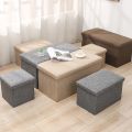 Multifunction Rectangular Storage Stool Sit Folding Storage Box Adults Child Stool COD. 
