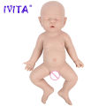 IVITA WB1528 43cm 2508g 100% Full Body Silicone Reborn Baby Doll Realistic Male Baby Toys with Clothes for Children Dolls Gift. 