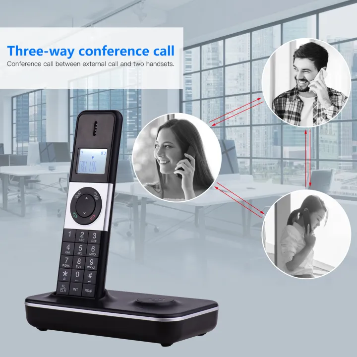 Digital%20Cordless%20Phone%20Telephone%20with%20LCD%20Display%20Caller%20ID%20Hands-free%20Calls%20Conference%20Call%2016%20Languages%20Support%205%20Handsets%20Connection%20for%20Office%20Business%20Home%20Family%20-%20Image%203