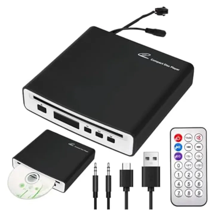 External Universal Car CD Player Vehicle CD Player,Portable CD Player for Car/TV/Laptop with USB or Type-C Port AUX Port Easy to Use