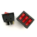 Big Rocker Switches With Red Ligh Three-Way Switch 9 Pin 2 Position multi-knife single-throw 16A/30A 250V AC ON-OFF. 