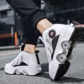 Internet Celebrity Skate Shoes Four-Wheel Heelys Male and Female Student Version Wheel Retractable the Skating Shoes Children Pulley Shoelace Wheel. 