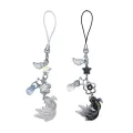 Chinese Style Koi Star Beaded Key Chain Lucky All-match Phone Straps Lanyards Bag Pendant Charms Car Key Jewelry Accessories Luolong. 
