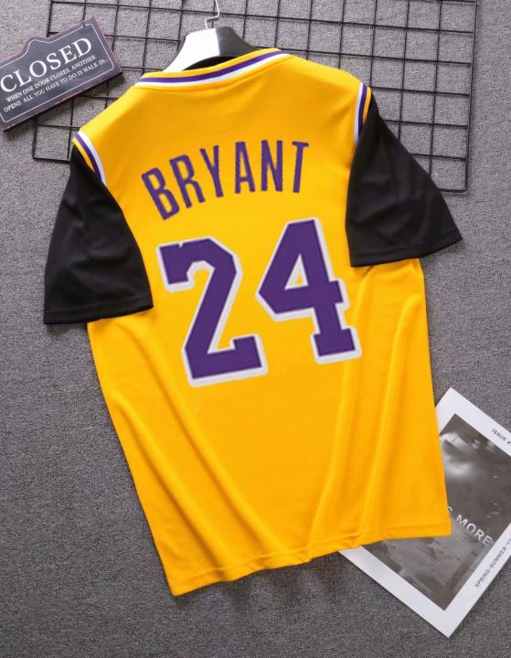 Lakers%20Basketball%20T-shirt%20Short%20Sleeve%20Sportswear%20Number%2024%20-%20Image%204