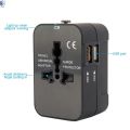 World Wide Universal Multi Plug Travel Adapter US EU UK AU Charger With Dual USB 2 Ports. 