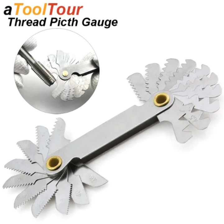 Thread Measuring Devices US Screw Metric Imperial Thread Measuring Gauges 55 Degree Metal ...