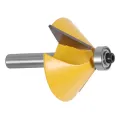1Pc 8Mm Shank Large 45 Degree Chamfer Bevel Edging Router Bit Tool. 