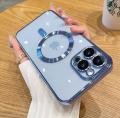 Luxury Magsafe Case For iPhone 16 15 14 13 12 11 Pro Max SE 2020 Back Cover Wireless Charging Back Cover Transparent Magnetic Build-in Lens Camera Protection Backcover. 