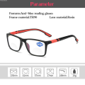Withoutyou Men's ~ Anti-Reading Focus Men's New Double Glasses TR90 Blue Light Luxury Light Glasses Remote Control Glasses Plus 100400 Glasses. 