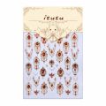 Palace Style Luxurious Design 5D Nail Stickers Shiny Finish Gold Scepter Baroque Scepter Nail Emerald Ruby Color Red Green Gemstone Nail Decals Xmas Nail. 