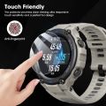 Full Coverage HD Clear Tempered Glass Film / Smart Watch Anti-Scratch Screen Protector Film Compatible with Huami Amazfit T-REX Series. 