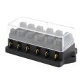 6 Way Plastic Metal Flat Type Truck Auto Blade Fuse Box Car Fuse Box Car Fuse Holder with Fuses for 12V 32V ATO Standard Circuit. 