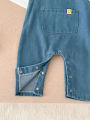 Children Big Pocket Loose Overalls Autumn Girl Baby Casual Suspenders Jumpsuit Kid Boy Retro Denim Pants Infant Cotton Trousers. 