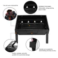 KOGEEK Thickened BBQ Portable Barbecue Oven Folding Home Grill Outdoor Black Steel Furnaces Outdoor Gift Compact Grill Cooker. 
