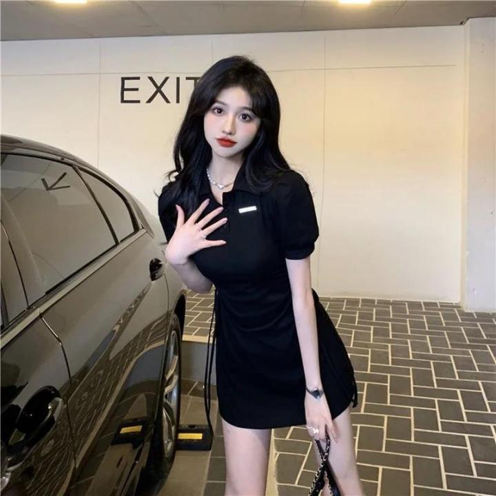 Trend%20Shirt%20Dress%20For%20Women%20Cotton%20Dresses%20Woman%20Party%20Night%20Club%20Tunic%20Short%20Sleeve%20Cute%20Mini%20Korean%20Prom%20Fashion%20New%20-%20Image%206