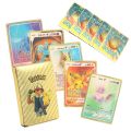 27Pcs 3D Pokemon Shining Rainbow Cards Gold Silver Black Cards English Spain Vmax Gx Charizard Pikachu Trading Game Collect Card. 