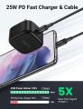 UGREEN USB C Charger Plug PD 25W Type C Wall Fast Power Adapter with USB C Cable Compatible with Galaxy S25 Ultra/S24/S23/S22/S21/S20/Note 20/Note 10, iPhone 17 Pro Max/16, iPad Pro Air, iPad Mini. 