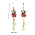 【ALLGOOD】1Pair Earrings Cow Shape Wedding Jewelry Rhinestone Ladies Dangle Earrings for Birthday Pary Earrings Wedding Jewelry Dangle. 