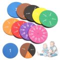 51Pcs EVA Round Shaped Fractions Circles Instrument Math Educational Toys Math Learning Tool Student Teaching Gifts. 