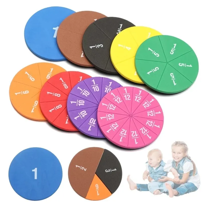 51Pcs%20EVA%20Round%20Shaped%20Fractions%20Circles%20Instrument%20Math%20Educational%20Toys%20Math%20Learning%20Tool%20Student%20Teaching%20Gifts%20-%20Image%202