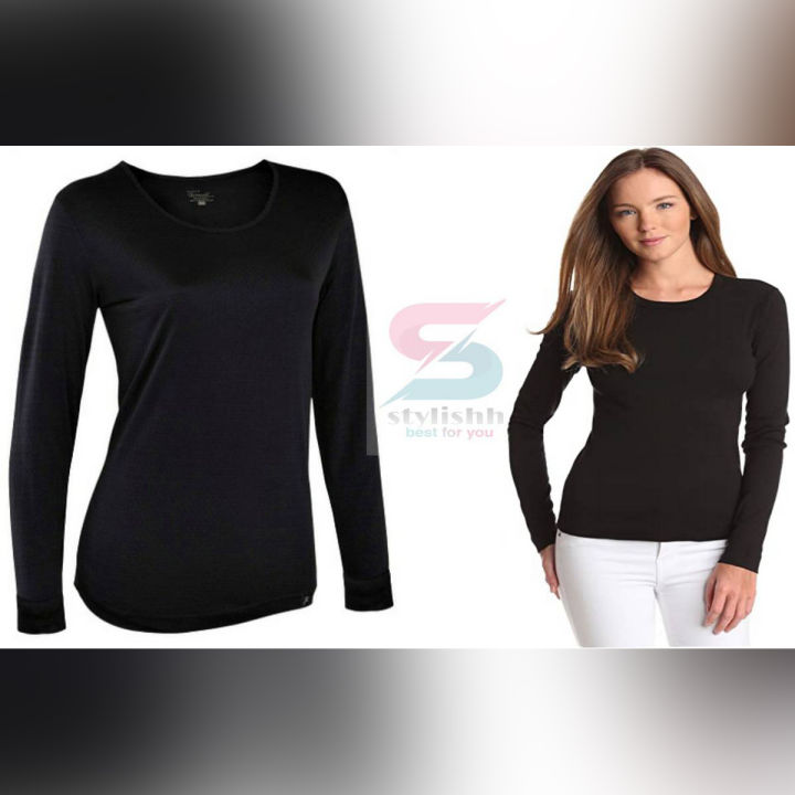 Women Long Sleeve t-shirt-black