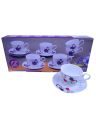 Cup and Saucer Set European Style Coffee Cup Set Tea Cup Saucer Set- 12 Pcs. 
