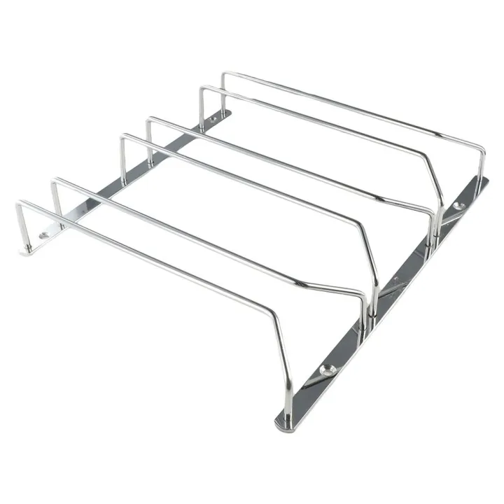 Silver Useful Multiple Size Single Row High Glass Rack Double Row Glass ...