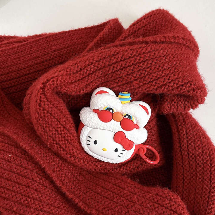 Lion%20Dance%20KT%20Cat%20Wireless%20Bluetooth%20Compatible%20with%20Pro2%20Silicone%205th%20Earphone%20Cute%203rd%20Generation%20Case%20-%20Image%202