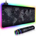 Gaming Mouse Pad LED RGB Large Gamer Mousepad USB LED Lighting Backlit Rainbow Computer Mat Rubber K. 