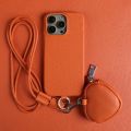 Crossbody Lanyard Genuine Leather Case For iPhone 16 Pro Max 15Pro 11 13 12 14Pro Cover Cases With Strap Leather Bag For Airpods. 