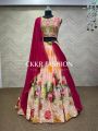 Georgette Embroidered Lehenga. 