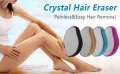 Colorful Crystal Hair Remover for Men and Women, Painless Epilator with Exfoliation, Washable Hair Removal Tool for Smooth Arms, Legs, and Back. 