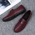Tods Men's Spring New Fashionable Men's Shoes Casual Leather Shoes Korean Style All-Matching Lazybones' Shoes Slip-on Men's Fashion Shoes. 