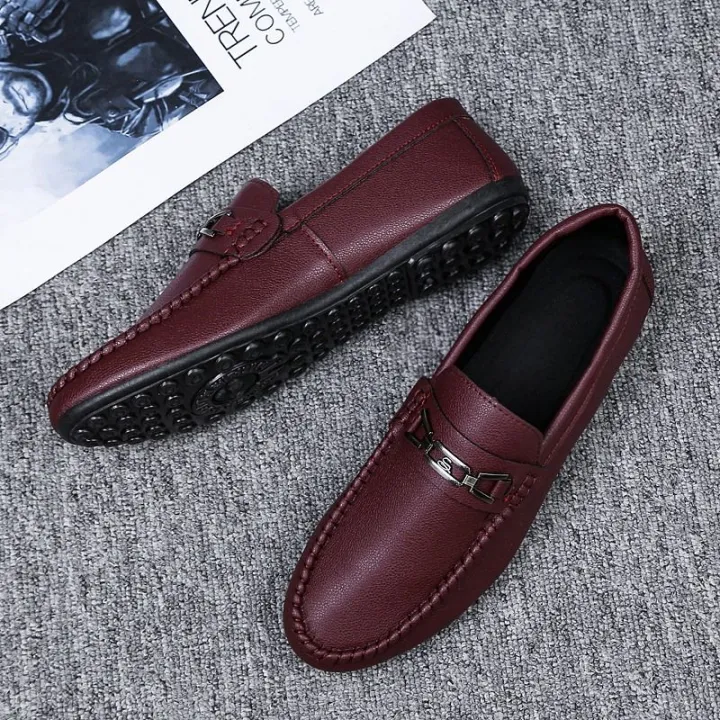 Tods%20Men's%20Spring%20New%20Fashionable%20Men's%20Shoes%20Casual%20Leather%20Shoes%20Korean%20Style%20All-Matching%20Lazybones'%20Shoes%20Slip-on%20Men's%20Fashion%20Shoes%20-%20Image%205