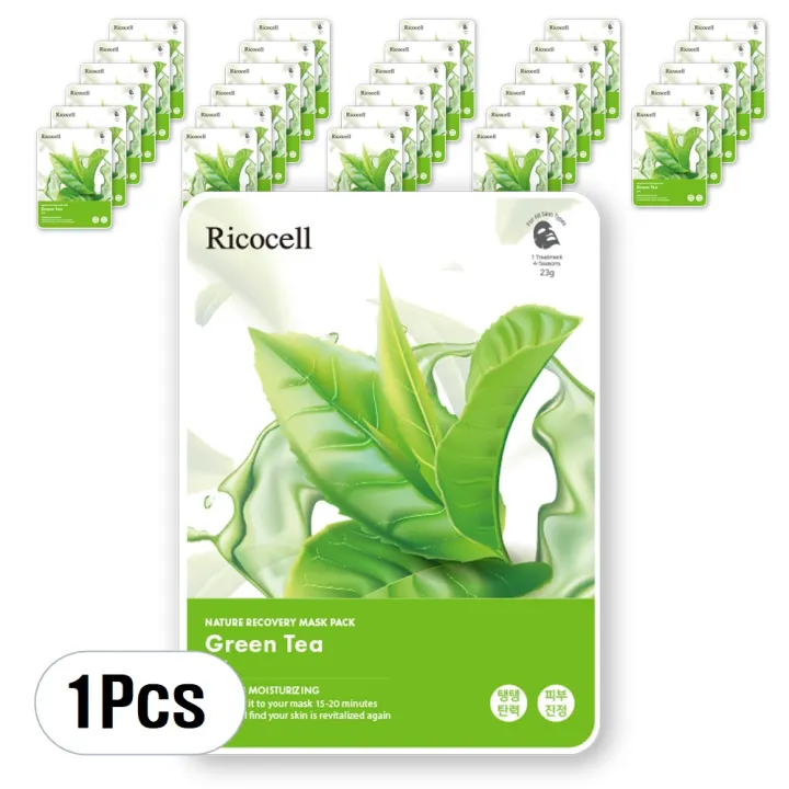 Ricocell%20Korean%20Facial%20Mask%20Sheet%201Pcs%20Green%20Tea%20Moisture%20Essence%20Face%20Mask%20Sheet%20Skin%20Care%20Korean%20Face%20Mask%20Sheet%20For%20Women%20&%20Men%20-%20Image%207