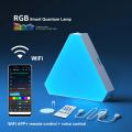 LED Triangular Quantum Lamp RGB Wall Lamp Smart Pickup Rhythm Background Light For Bedroom Bedside Night Light Office Decoration. 