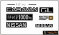 NISSAN CARAVAN GL Van Body Stickers Nickel & Black Color High Quality PVC Plotter Cutting Stickers. 