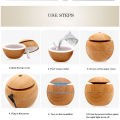 130ML Air Humidifier Ultrasonic USB Aroma Diffuser Wood Grain LED Night Light Electric Essential Oil Diffuser Aromatherapy Home. 