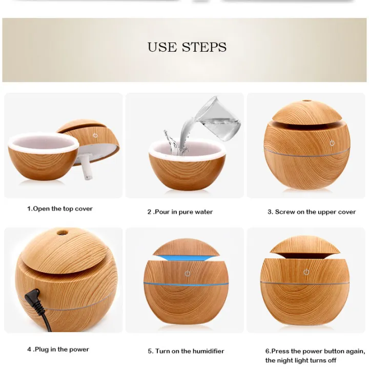 130ML%20Air%20Humidifier%20Ultrasonic%20USB%20Aroma%20Diffuser%20Wood%20Grain%20LED%20Night%20Light%20Electric%20Essential%20Oil%20Diffuser%20Aromatherapy%20Home%20-%20Image%204