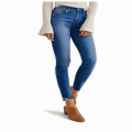 Imark Tulip Hem Low cut High Waist Stretch Ladies Denim Jeans. 