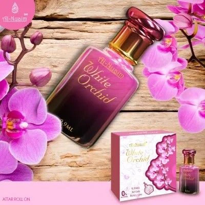 Al Nuaim White Orchid Attar Perfume - 9.9ml Perfume Oil Long Lasting Guranteed Smell - High Quality Orchid Edition
